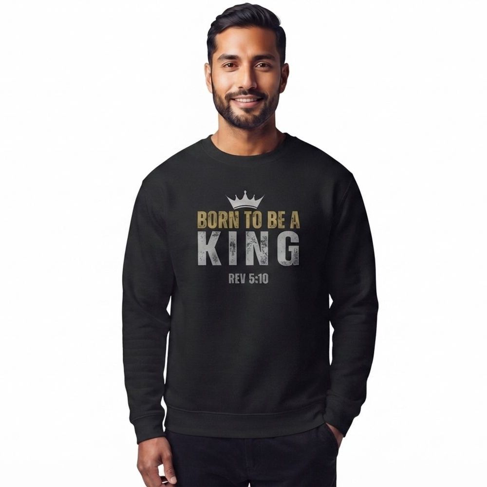 The Two Shall Be One Ministry-Fashion-BORN TO BE A KING-Men's Sweatshirt-004 The Two Shall Be One Ministry-Fashion-BORN TO BE A KING-Men's Sweatshirt-004