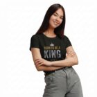 The Two Shall Be One Ministry-Fashion-BORN TO BE A KING-Women's T-Shirt-Black-008