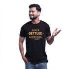 The Two Shall Be One Ministry-Fashion-SAVED SETTLED SANCTIFIED-T-Shirt-bladk-010