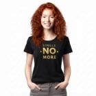 The Two Shall Be One Ministry-Fashion-SINGLE NO MORE- Women's T-Shirt-Black-013