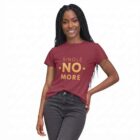 The Two Shall Be One Ministry-Fashion-SINGLE NO MORE- Women's T-Shirt-Wine-014