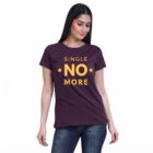 The Two Shall Be One Ministry-Fashion-SINGLE NO MORE- Women's T-Shirt-Wine-020