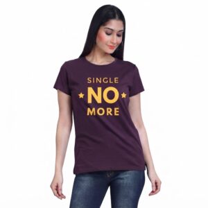 The Two Shall Be One Ministry-Fashion-SINGLE NO MORE- Women's T-Shirt-Wine-020