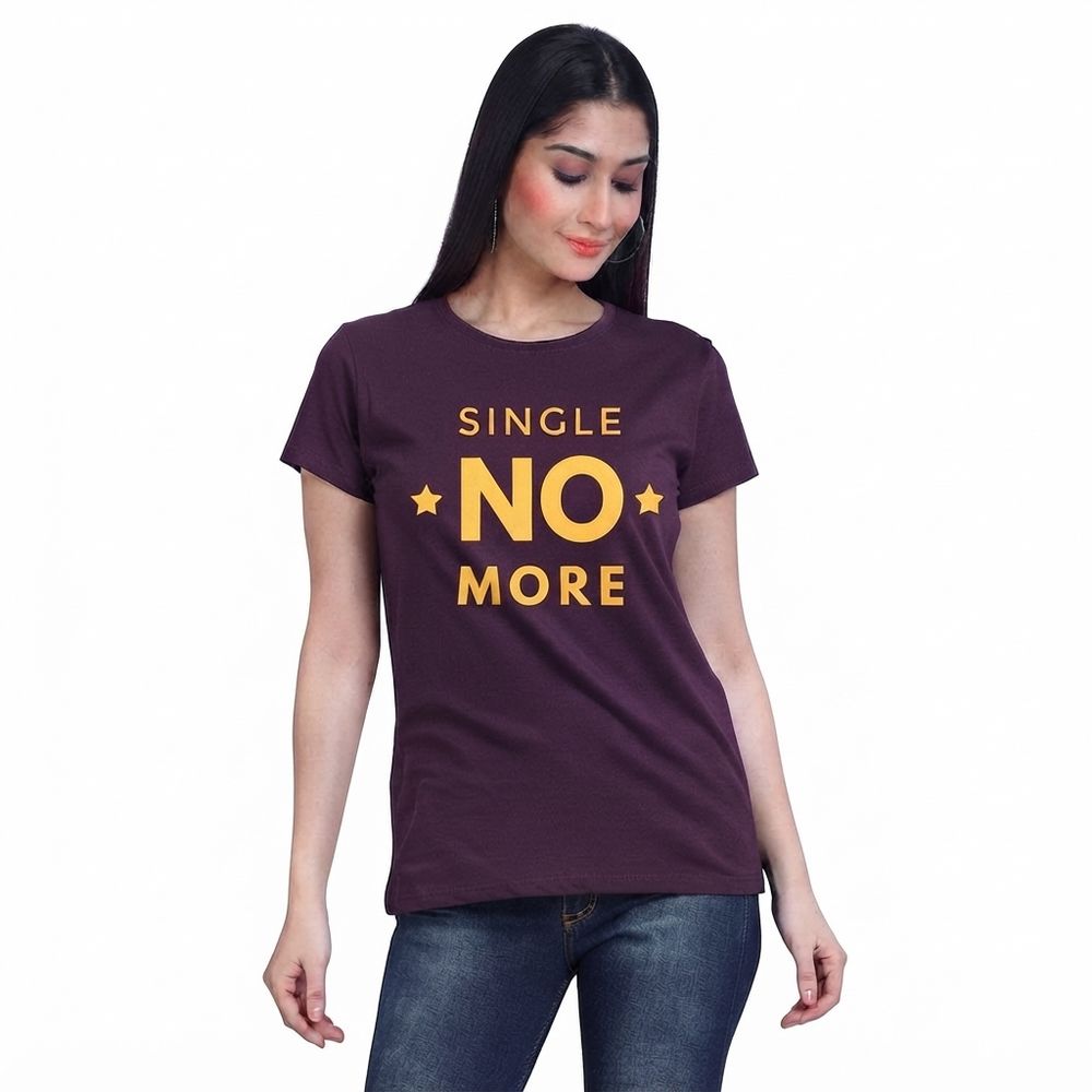 The Two Shall Be One Ministry-Fashion-SINGLE NO MORE- Women's T-Shirt-Wine-020 The Two Shall Be One Ministry-Fashion-SINGLE NO MORE- Women's T-Shirt-Wine-020